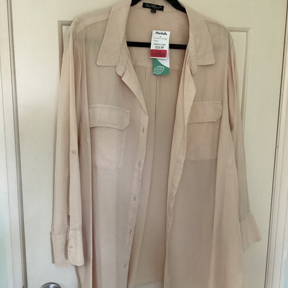 Relaxed tensel long sleeved blouse